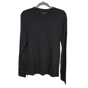 ASOS‎ DESIGN long sleeve t-shirt in black with crew neck Size Small